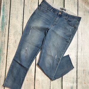 Wit & Wisdom Distressed Blue Boyfriend Jeans Size 12